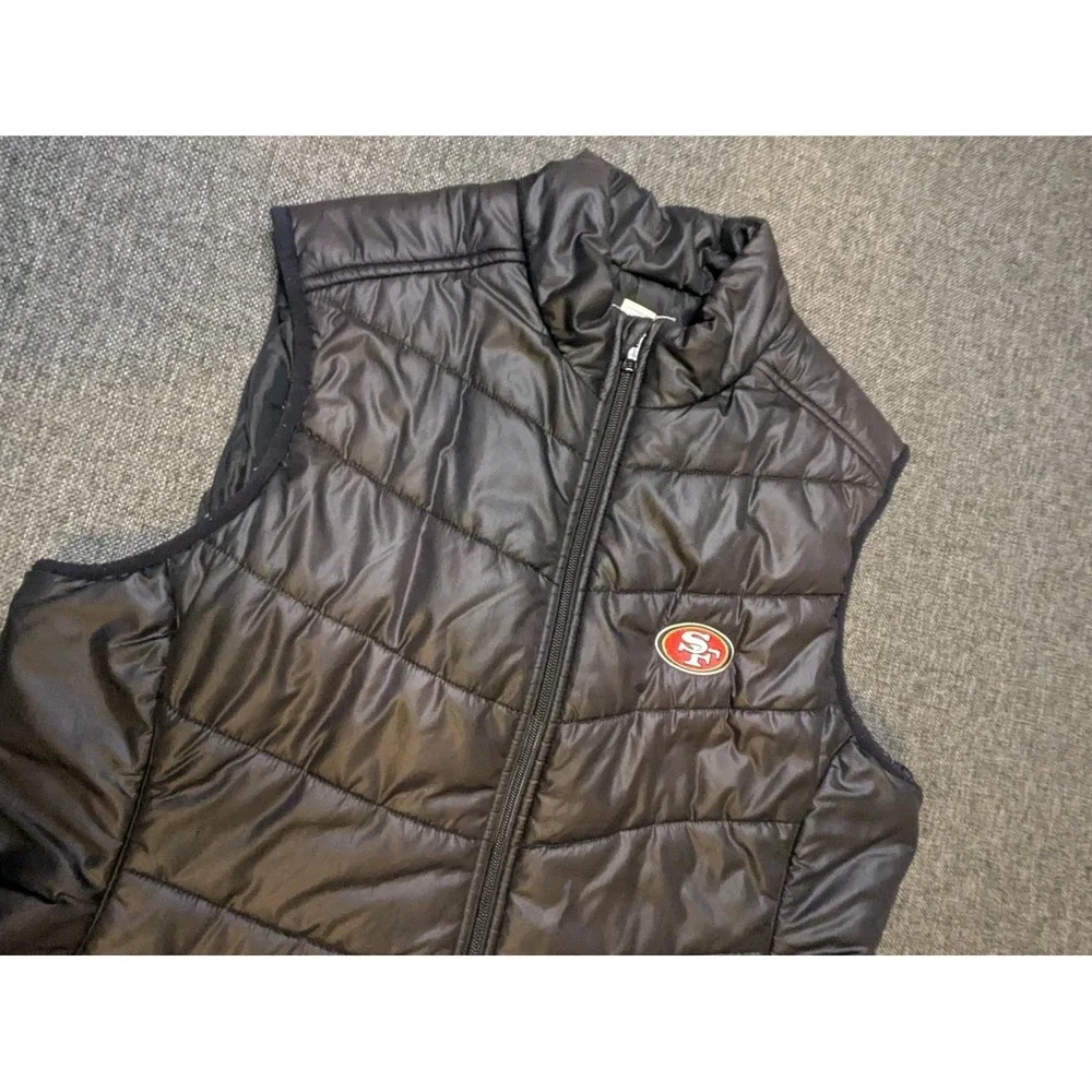 San Francisco 49ers Football Puffer Down Vest Size XL Adults NFL Cutter&Buck